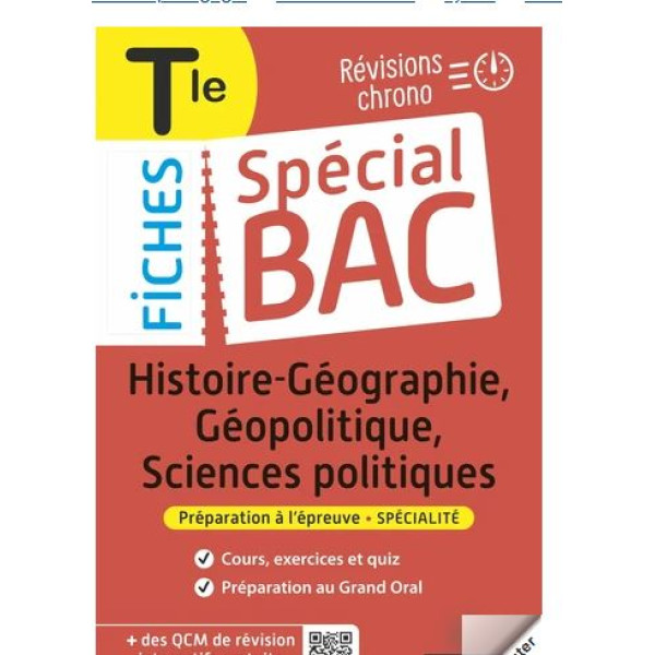 Histoire-Géographie, Géopolitique, Sciences politiques Tle