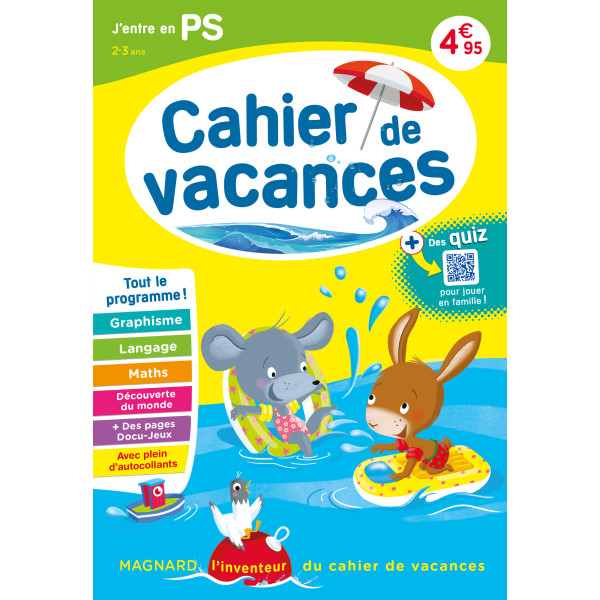 Cahier de vacances j'entre en PS ed 2023