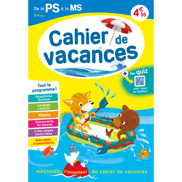 Cahier de vacances de la PS à la MS ed 2023