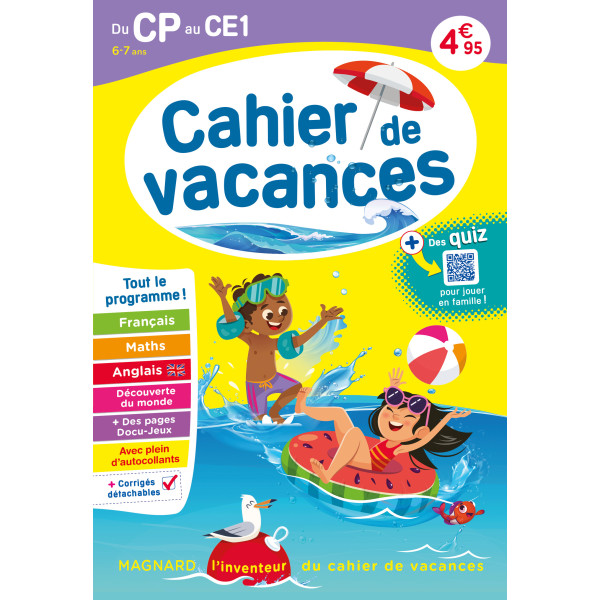 Cahier de vacances du CP au CE1 ed 2023