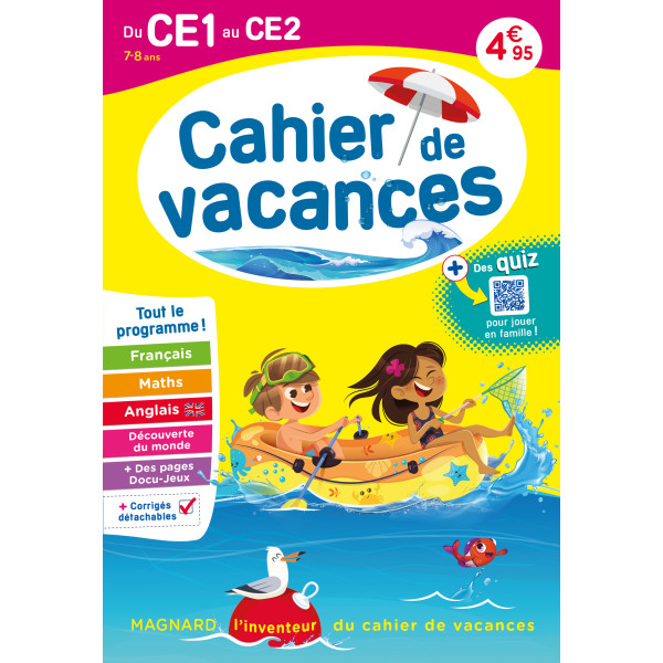 Cahier de vacances du CE1 au CE2  2023