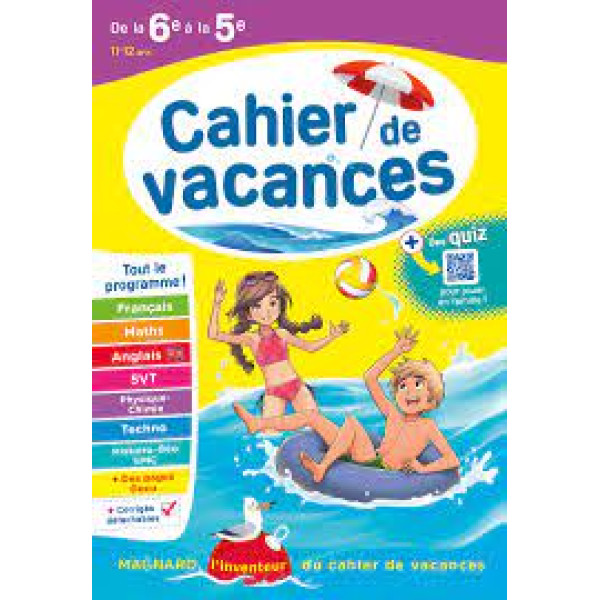 Cahier de vacances de la 6e à la 5e ed 2023