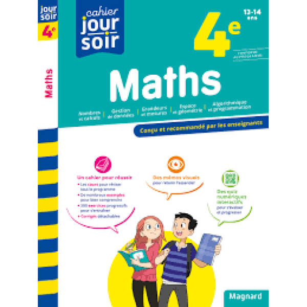 Cahier du jour cahier du soir -Maths 4e