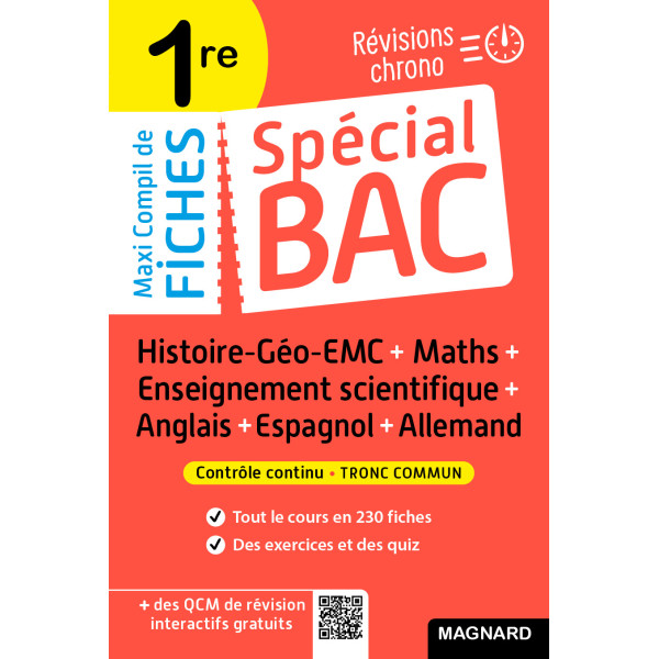 Histoire-Géo-EMC + Maths + Enseignement scientifique + Anglais + Espagnol + Allemand