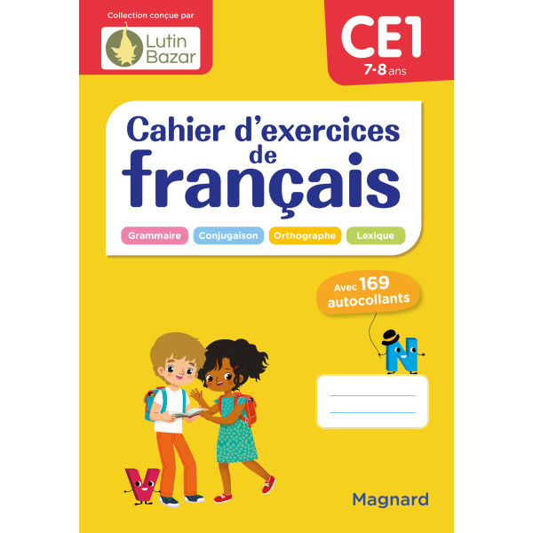 Cahier d'exercices de français CE1 - Avec 169 autocollants