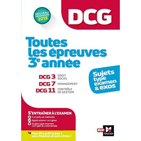 DCG Toutes les épreuves de 3ème année 2019