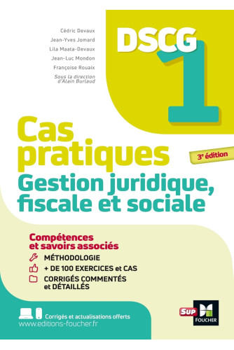 DSCG 1 - Gestion juridique fiscale et sociale - Cas pratiques 2025-2026 DSCG 1 - Gestion juridique fiscale et sociale - Cas pratiques 2025-2026