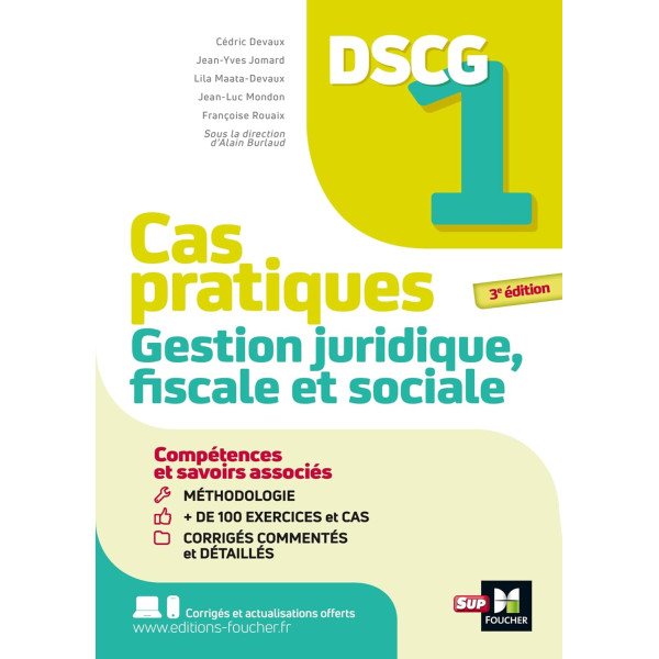 DSCG 1 - Gestion juridique fiscale et sociale - Cas pratiques 2025-2026