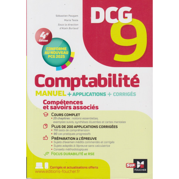 Comptabilité DCG 9 - Manuel, cours, synthèses, conseils, exercices