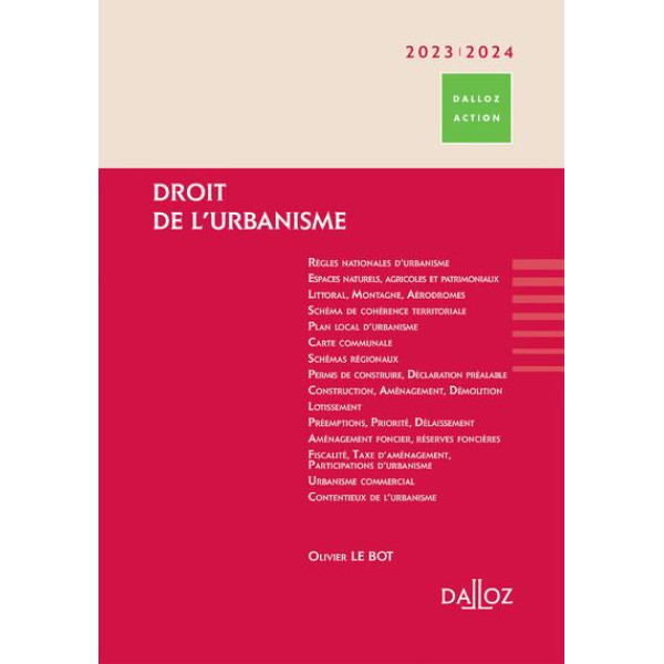 Droit de l'urbanisme ED 2023/2024