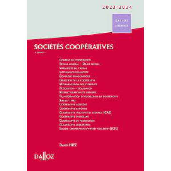 Sociétés coopératives ed 2023-2024