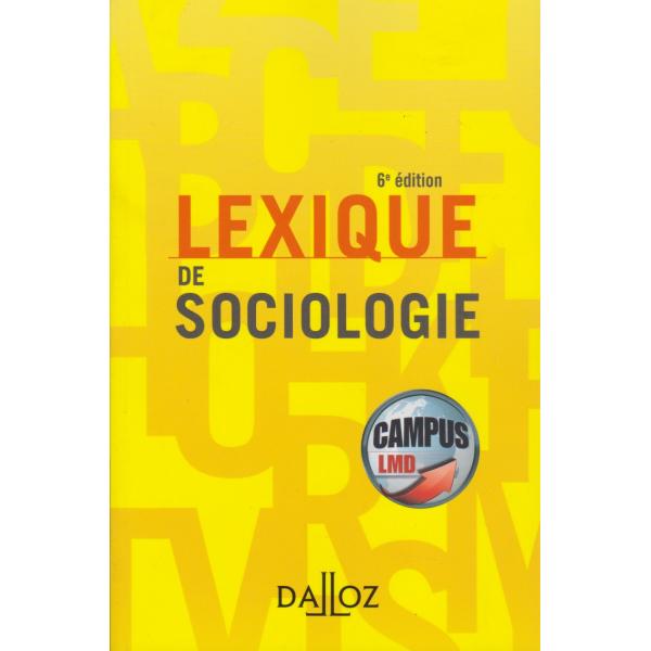 Lexique de sociologie 6éd -Campus LMD