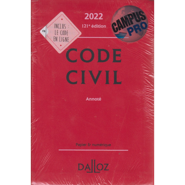 Code civil 2022 annoté 121Ed (Campus)