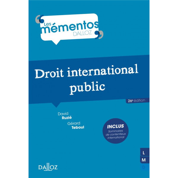 DROIT INTERNATIONAL PUBLIC - 26E ED.