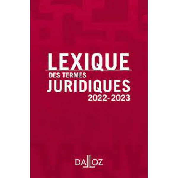 Lexique des termes juridiques 2022/2023 -Campus LMD