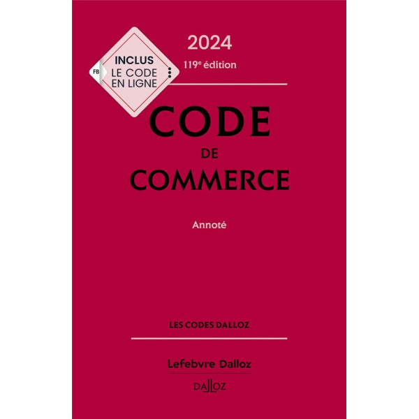 Code de commerce annoté 2024
