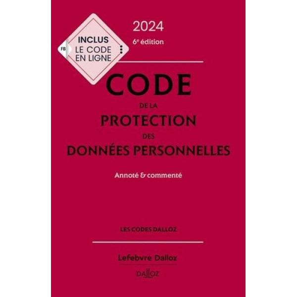 Code de la protection des données personnelles ed2024