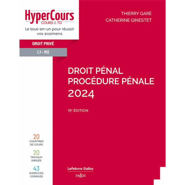 Droit pénal -Procédure pénale ED 2024