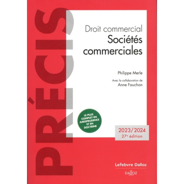 Droit commercial -Sociétés commerciales ED 2023/2024