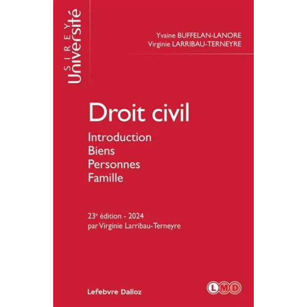 Droit civil -Introduction, Biens, Personnes, Famille