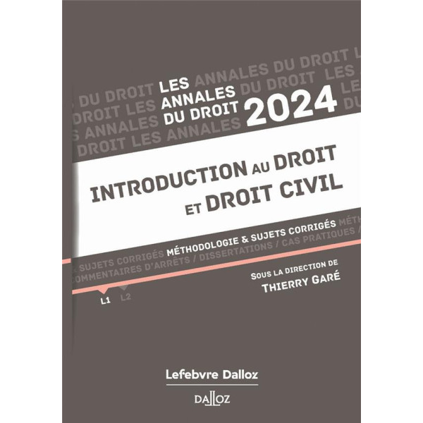 Introduction au droit et droit civil ED 2024