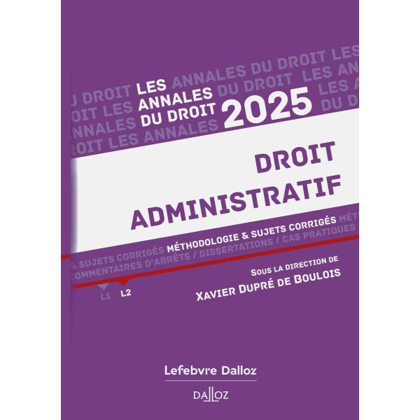 Annales droit administratif 2025