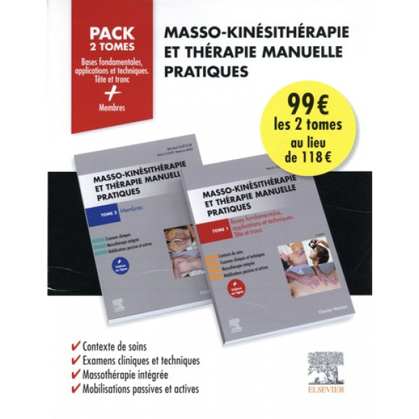 Masso-kinésithérapie et thérapie manuelle pratiques - Pack en 2 volumes
