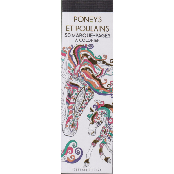 Poneys et poulains -50 marque-pages à colorier