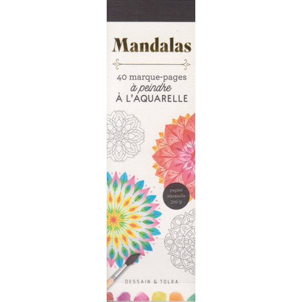 40 marques-pages mandalas à l'aquarelle