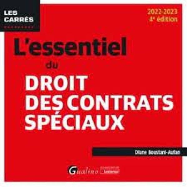 L'essentiel du droit des contrats spéciaux 2022-2023