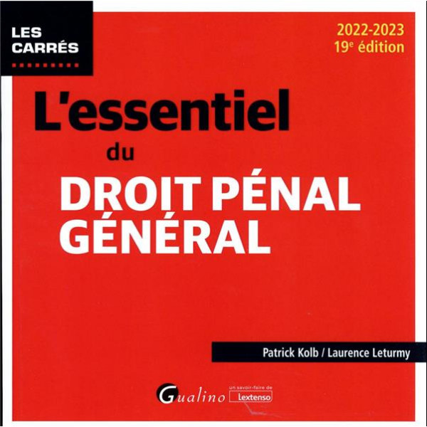 L'essentiel du droit pénal général 2022-2023