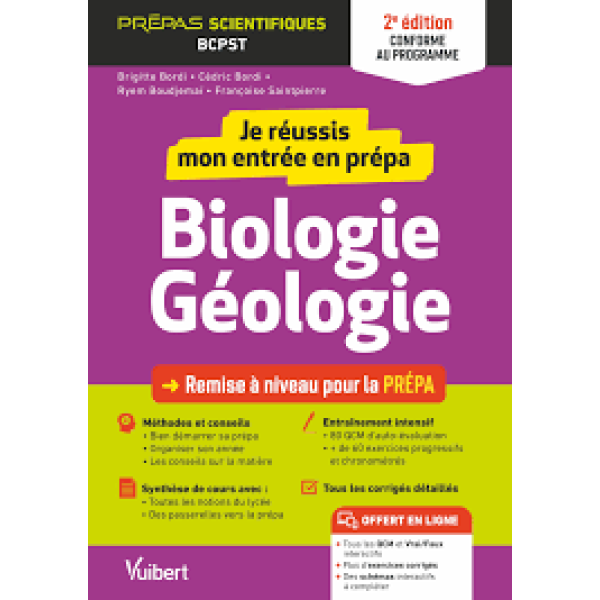 Je réussis mon entrée en prépa. Biologie-Géologie