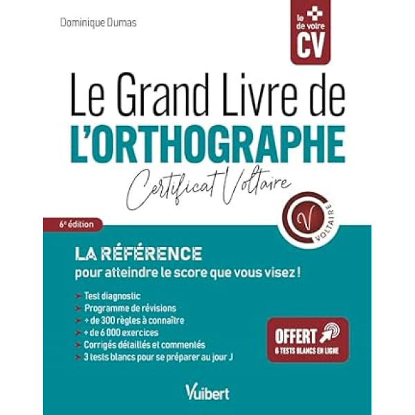 GRAND LIVRE ORTHOGRAPHE CERTICICAT VOLTAIRE