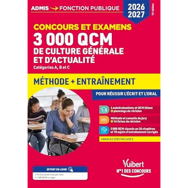 3000 QCM CULTURE GENERALE ET ACTUALITE