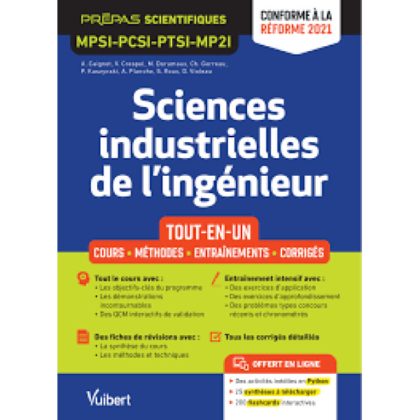 Sciences industrielles de l'ingénieur MPSI-PCSI-PTSI-MP2I - Tout-en-un