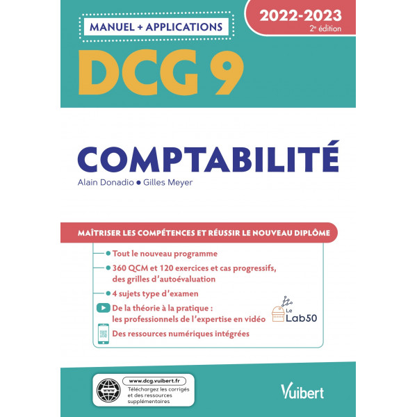 Comptabilité DCG 9 -Manuel + applications 2022-2023