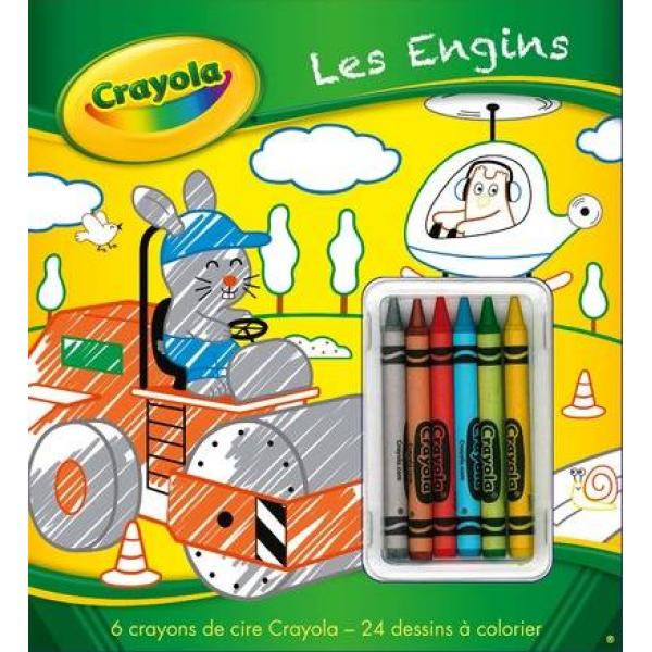 Crayola -Les engins +6 crayons de cire