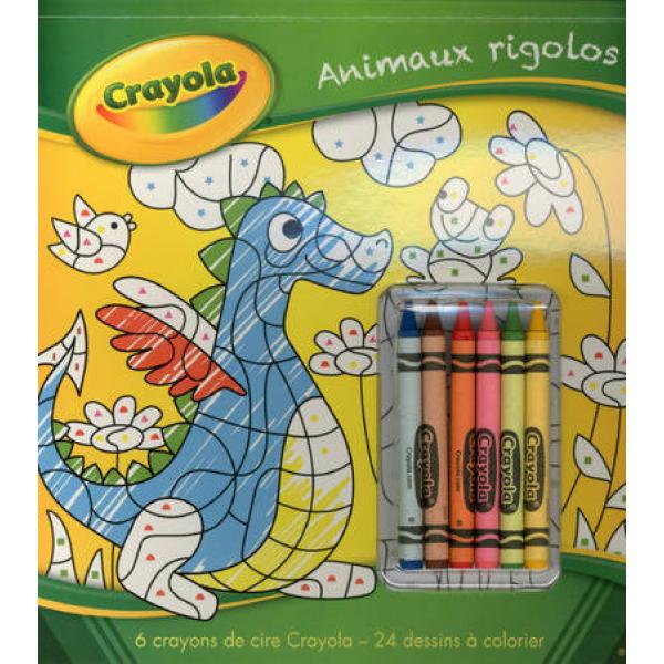 Crayola -Animaux rigolos +6 crayons de cire
