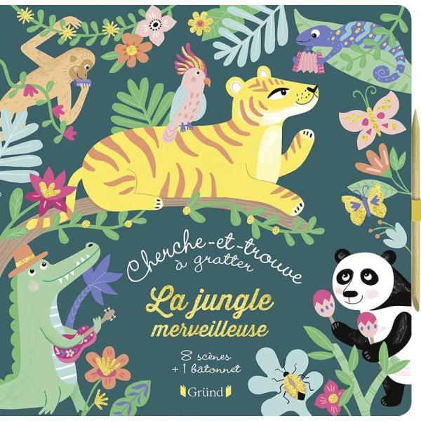 Cherche-et-trouve à gratter - la jungle merveilleuse