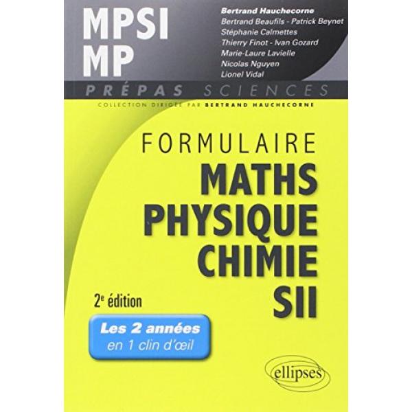 Formulaire Maths physique chimie MPSI/MP