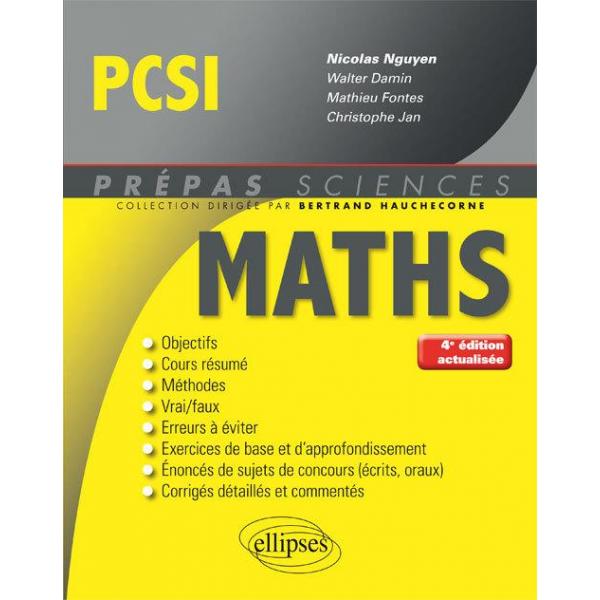 Mathématiques PCSI 4ED