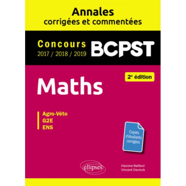 Maths BCPST Concours 2017-2018-2019