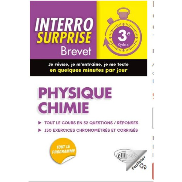 Physique chimie 3e Cycle 4 Brevet