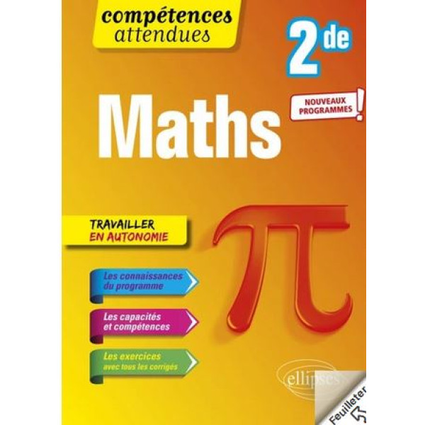 Maths 2de -Compétences attendues