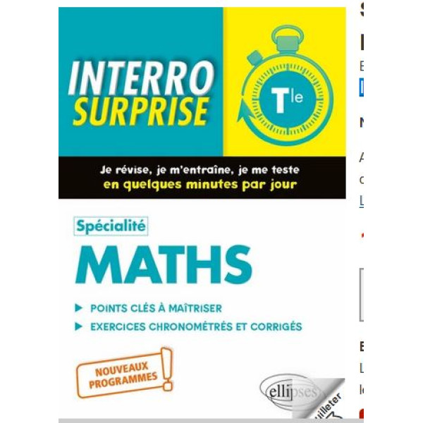 Spécialité Maths Tle - Nouveaux programmes 