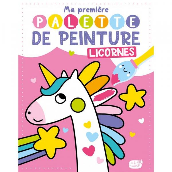 Licornes -Ma première palette de peinture + 1 pinceau