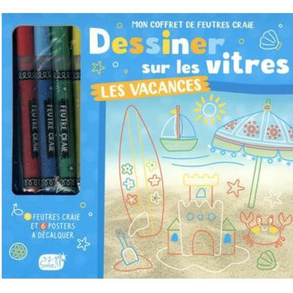 Les vacances - Mon coffret de feutres craie