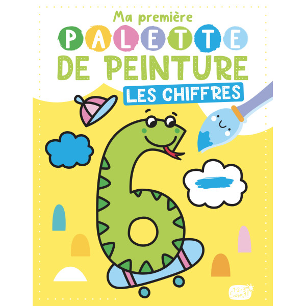 Les chiffres -Ma première palette de peinture + 1 pinceau