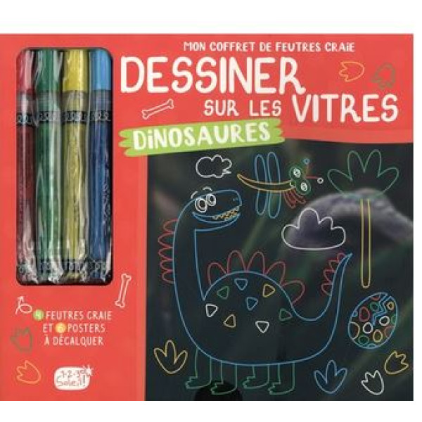 Dinosaures - Mon coffret de feutres craie