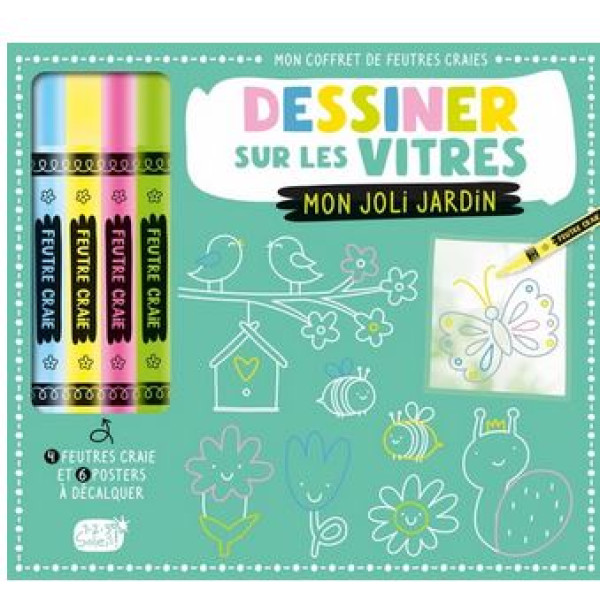 Mon joli jardin - Mon coffret de feutres craie